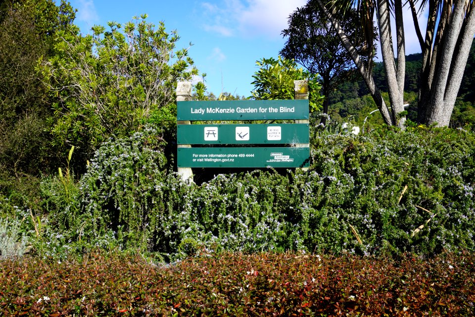 Lady McKenzie Garden for the Blind - Sign