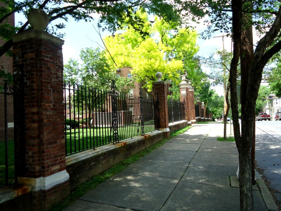 Lafayette College Easton PA 47 campus view fence