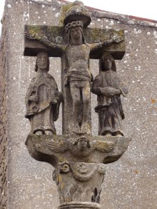 Laix (Meurthe-et-M.) croix de l'ancien cimetière, détail