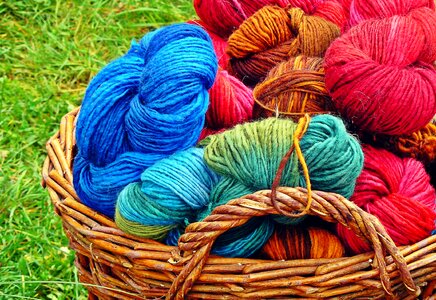 Knitwear knitting woolen threads photo