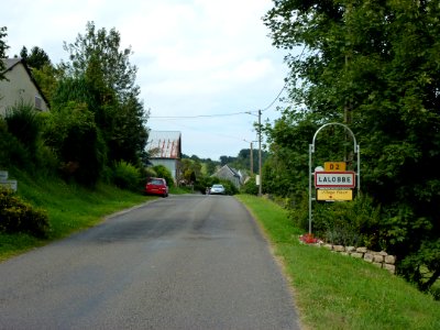 Lalobbe (Ardennes) city limit sign