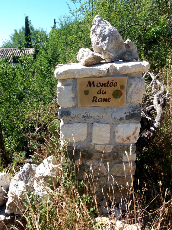 Lagorce - Plaque montée du Ranc