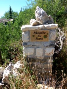 Lagorce - Plaque montée du Ranc