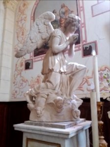 Lagorce - Église - Intérieur - Autel - Ange gauche