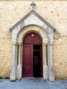 Lagorce - Église - Porte d'entrée