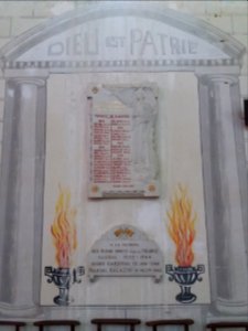 Lagorce - Église - Intérieur - Morts pour la France