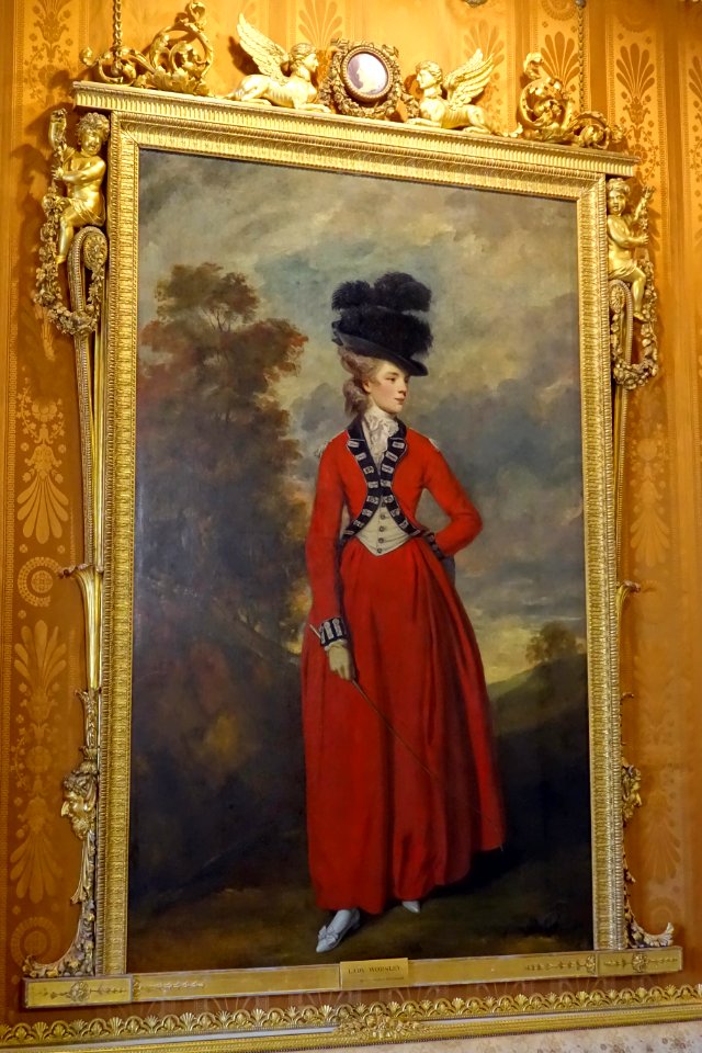Lady Worsely by Sir Joshua Reynolds, c. 1779, oil on canvas - Cinnamon Drawing Room - Harewood House - West Yorkshire, England - DSC01937