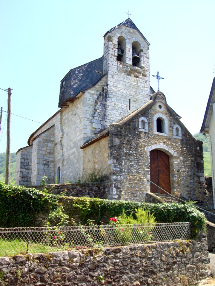 Laguinge (Laguinge-Restoue, Pyr-Atl, Fr) Église Saint-Sébastien