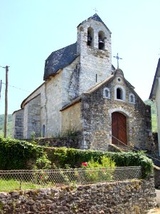 Laguinge (Laguinge-Restoue, Pyr-Atl, Fr) Église Saint-Sébastien