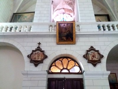 Lagorce - Église - Intérieur - Haut du portail