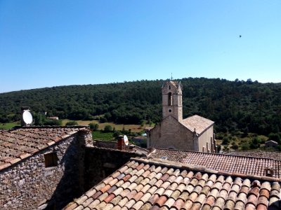 Lagorce - Clocher de l'église