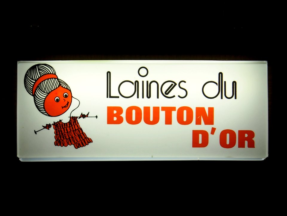 Laines du Bouton d'Or lichtreklame