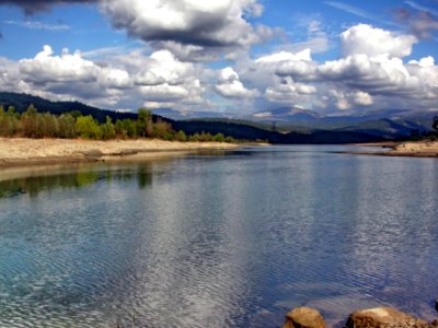 Lac de Saint-Cassien, marnage de 2006