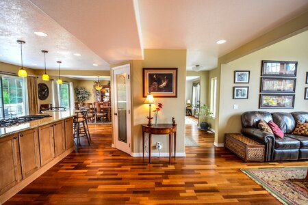 Residence floor plan hardwood