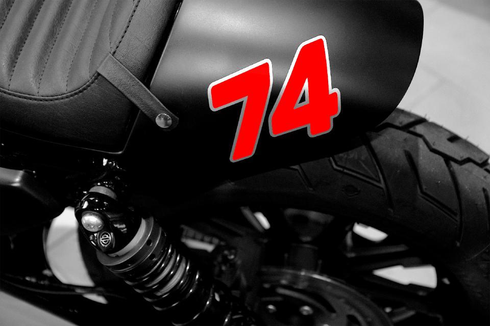 Motorcycle red number