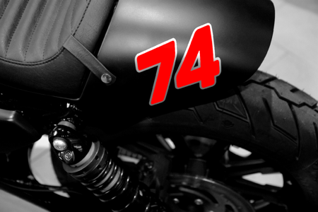 Motorcycle red number
