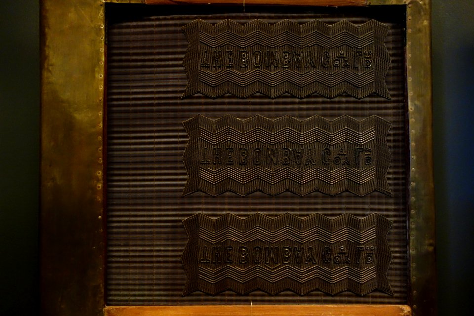 Laid mold made by E. Amies, Maidstone, England - Robert C. Williams Paper Museum - DSC00548