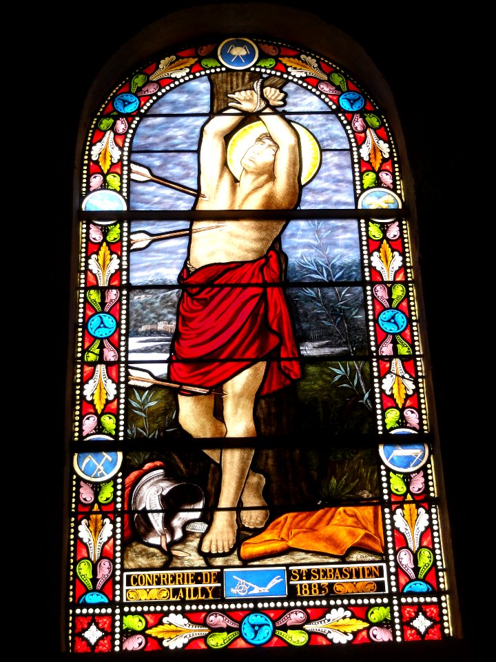 Lailly-en-Val (Loiret) Église, vitrail 01