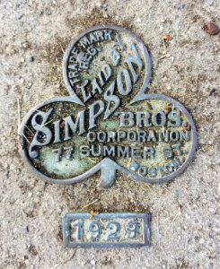 Laid by Simpson Brothers Corporation, 77 Summer St., Boston,1929 - Arlington, MA - 20200729 095006