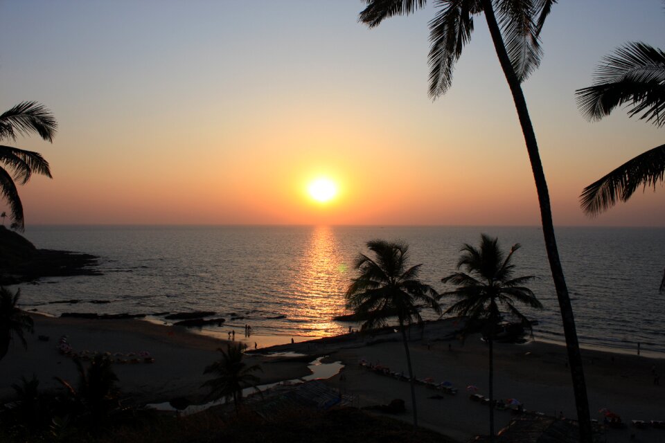 India beach sunset photo