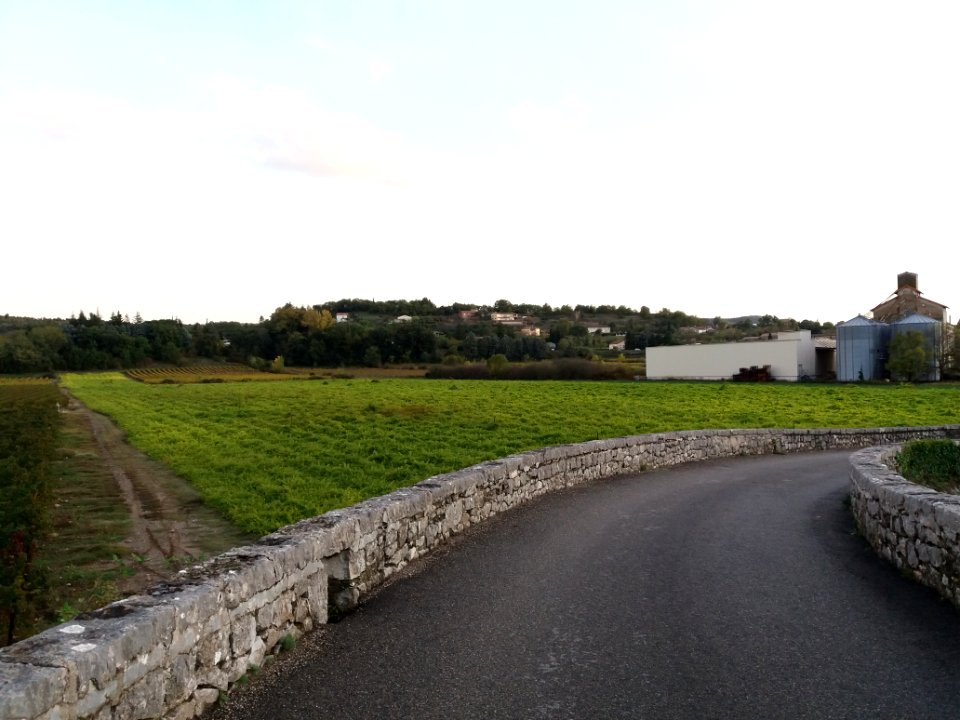 Lanas - Pont vers Saint-Maurice-d'Ardèche et minoterie