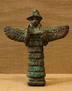 Lamma Goddess, Iraq, Isin-Larsa period, 2000-1800 BC, bronze, baked clay - Oriental Institute Museum, University of Chicago - DSC07287