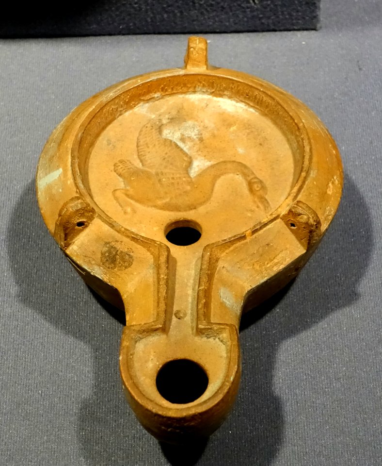 Lamp, Italy, 100-300 AD, moulded ceramic - Museum of Anthropology, University of British Columbia - DSC09035