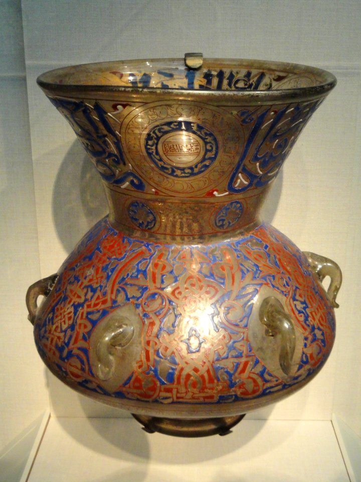 Lamp, Egypt, c. 1360 AD, glass painted with enamel and gold - Freer Gallery of Art - DSC05242