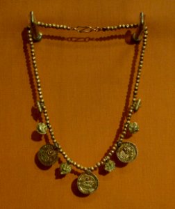 Lakshmi necklace, India, 20th century, gold - Fernbank Museum of Natural History - DSC00085