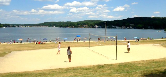 Lake Hopatcong State Park NJ volleyball game