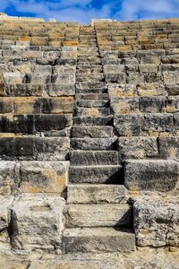 Ancient theatre kourion cyprus photo