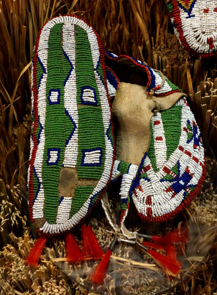 Lakota child's moccasins, c. 1880 - Bata Shoe Museum - DSC00578