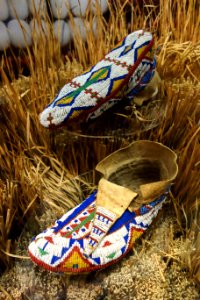 Lakota moccasins, c. 1880 - Bata Shoe Museum - DSC00574