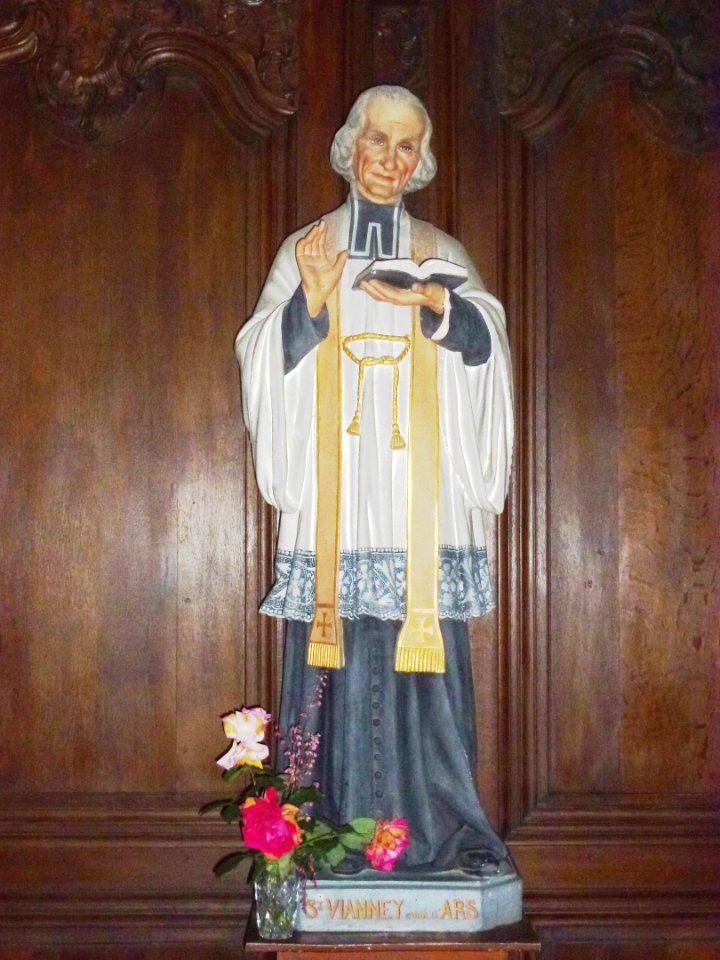 Lambres (Pas-de-Calais) église PA00108327, statue curé d'Ars