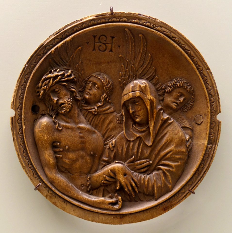 Lamentation over the Dead Christ, by Hans Schwarz, Augsburg, c. 1520, walnut wood - Bode-Museum - DSC03302