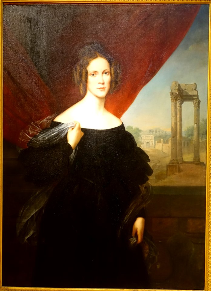 Lucy Dodge Allen by Antoine Chatelaine, c. 1834, oil on canvas - Peabody Essex Museum - DSC06960