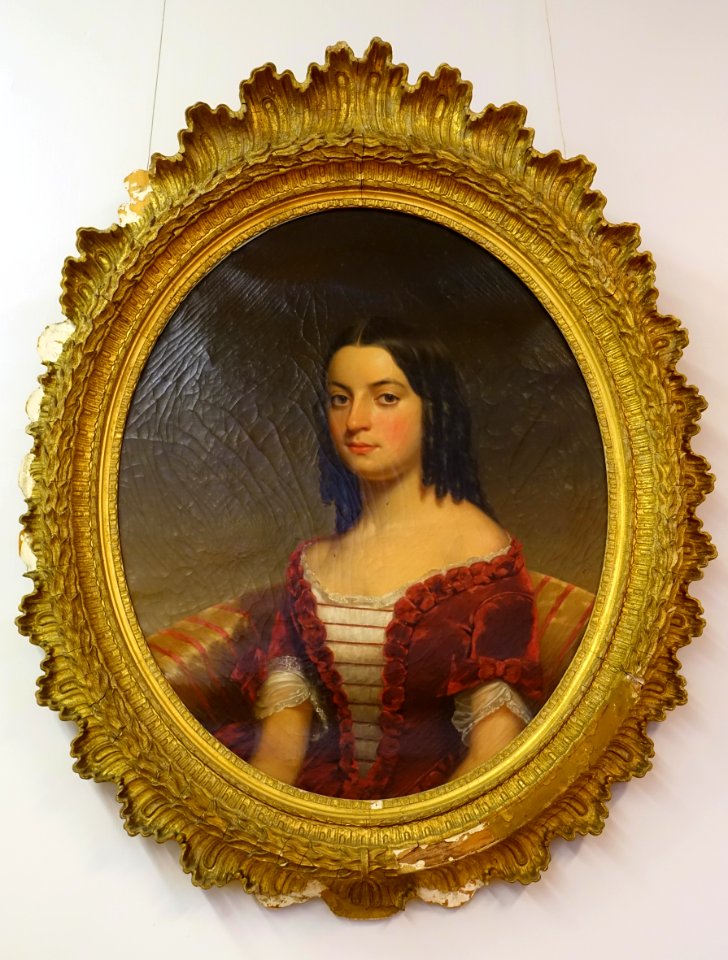 Lucy Ellis Tisdale, by Cephas Giovanni Thompson, 1845, oil on canvas - Old Colony History Museum - Taunton, Massachusetts - DSC03916