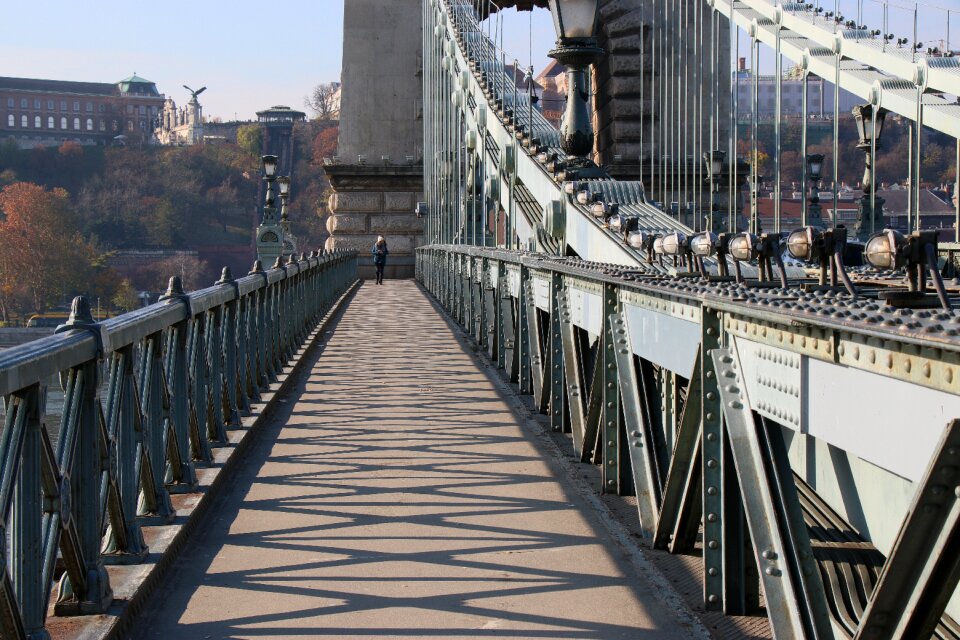 Chain bridge day punch shadows