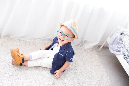 Boy fashion smile