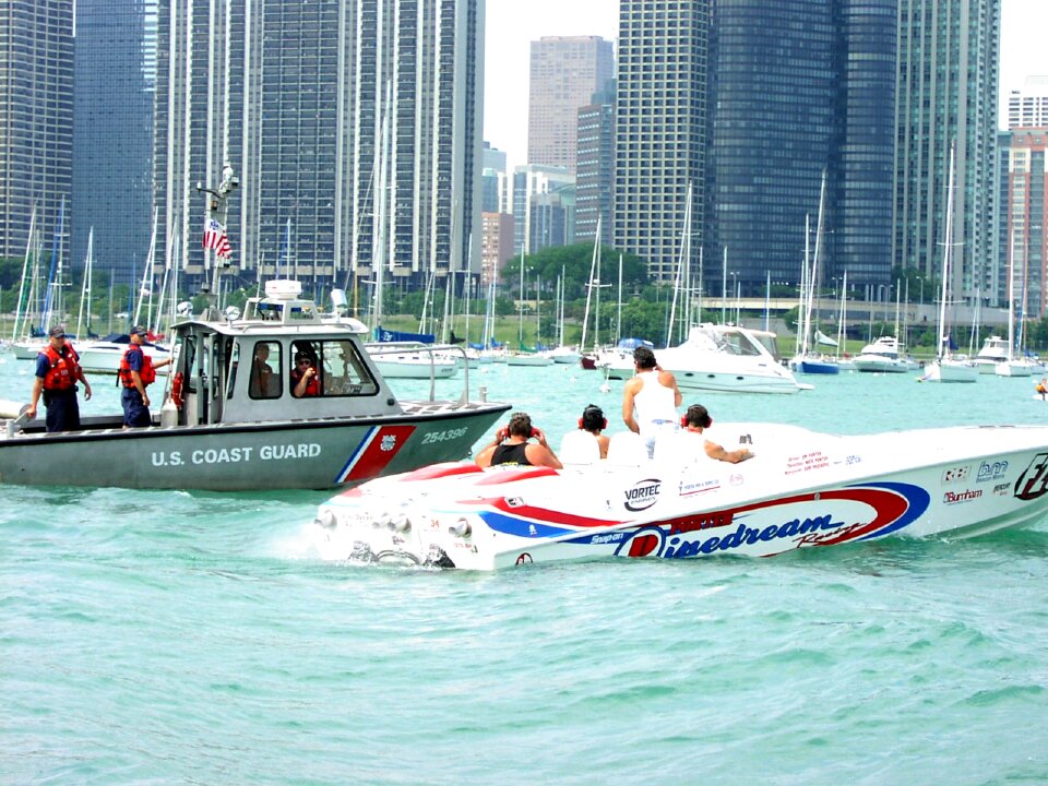 Speedboat harbor boat