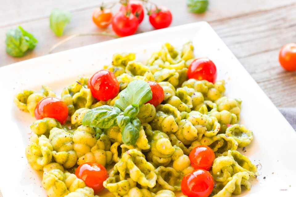 Tomatoes basil vegetarian
