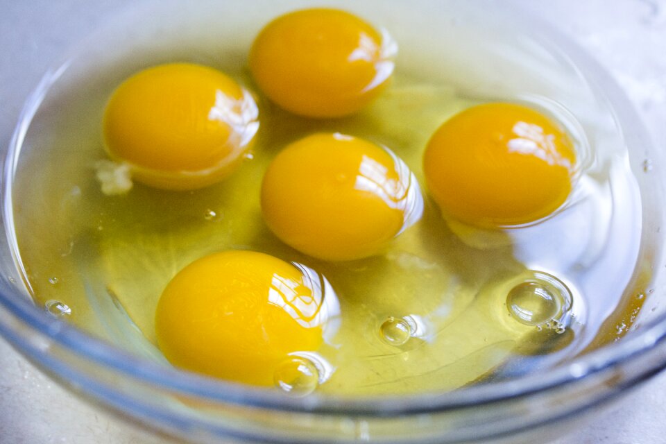 Eggs raw eggs yolks