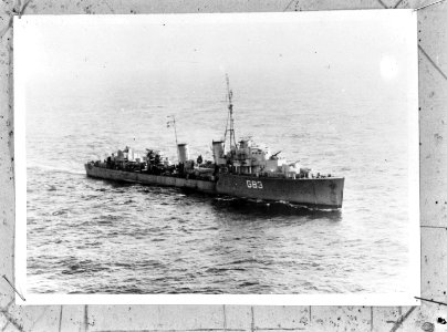 Luchtopname. Torpedobootjager Hr. Ms. Isaac Sweers, Bestanddeelnr 934-9831