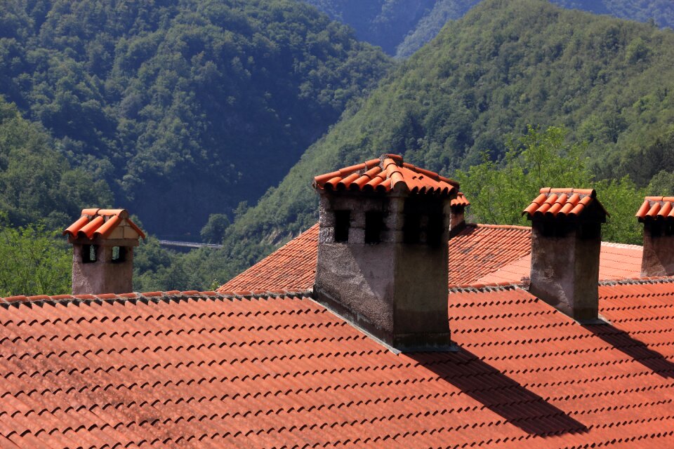 Chimney tile tiled photo