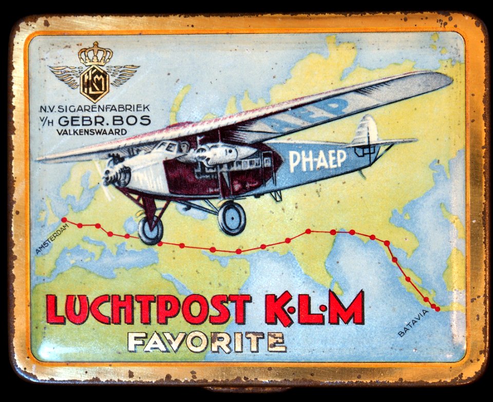 Luchtpost-KLM Favorite, PH-AEP sigarenblikje