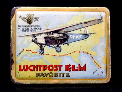 Luchtpost KLM PH-AEO favorite, NV Sigarenfabriek vh Gebroeders Bos, Valkenswaard, foto4