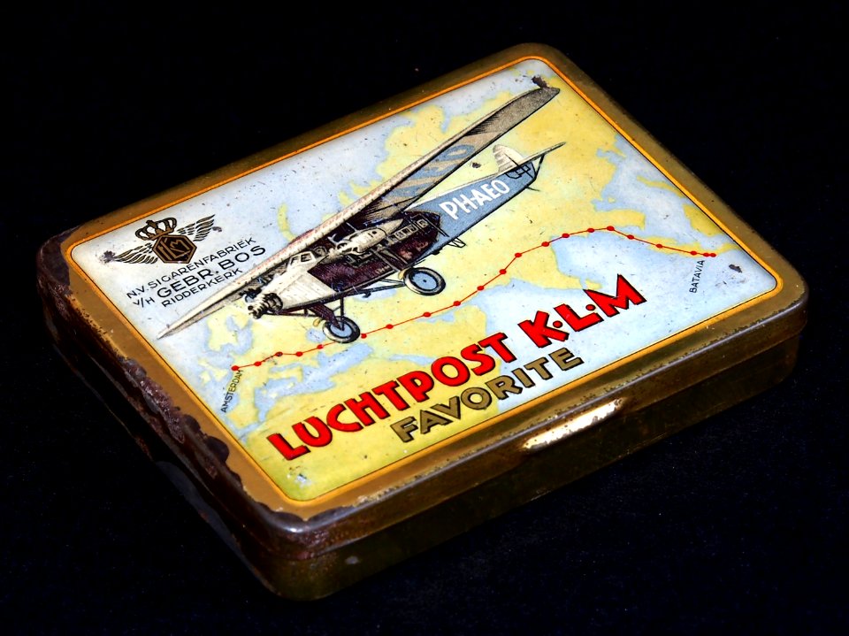 Luchtpost KLM PH-AEO favorite, NV Sigarenfabriek vh Gebroeders Bos, Valkenswaard, foto2