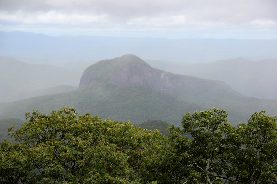 Looking Glass Rock in the rain, October 2016