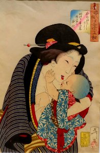Looks Adorable, the Custom of a Housewife after the Tenth Year of Meiji, Tsukioka Yoshitoshi, 1888, print - Jordan Schnitzer Museum of Art, University of Oregon - Eugene, Oregon - DSC09319