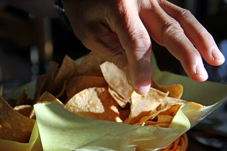 Food tortilla hand